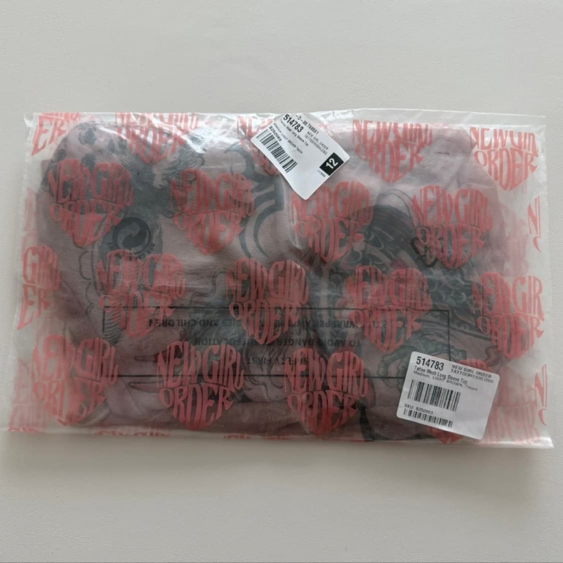 NEW girl ORDER 타투 시스루 티 / 메쉬 탑 상품이미지5