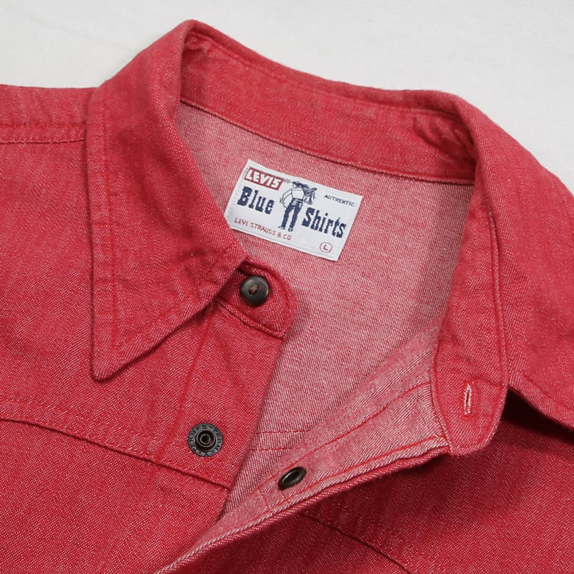 (착용컷) 90's 리바이스 화이트탭 웨스턴 셔츠 (남성용 103) 상품이미지6