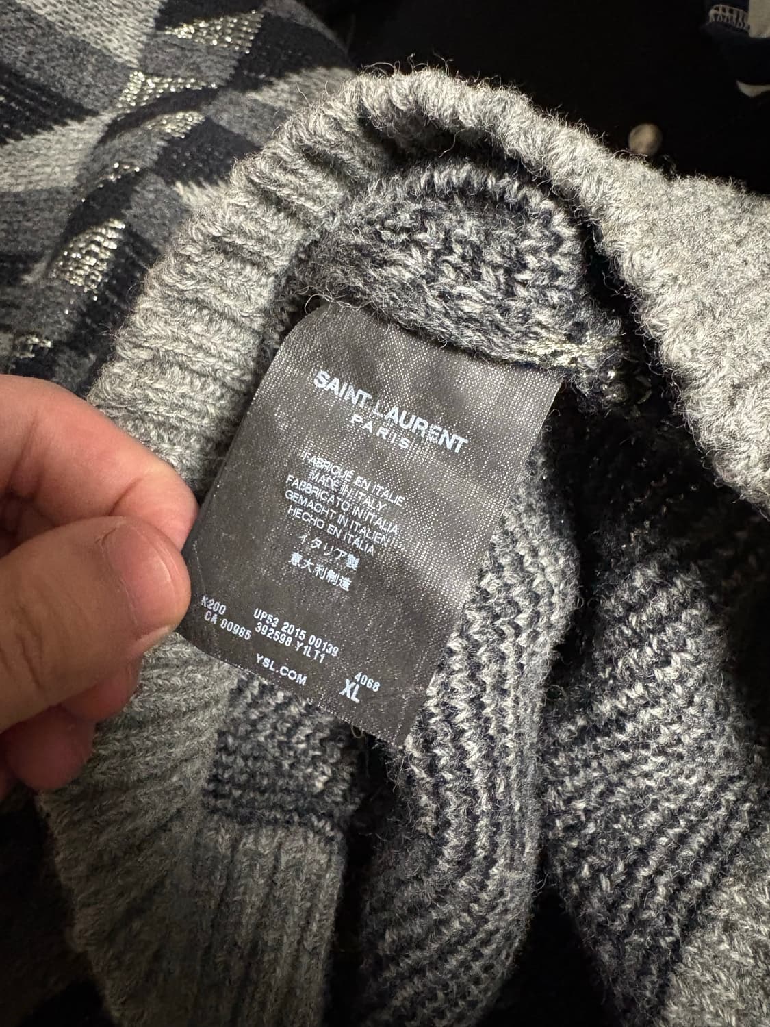 생로랑 15fw 지오메트릭 은사 니트 상품이미지4