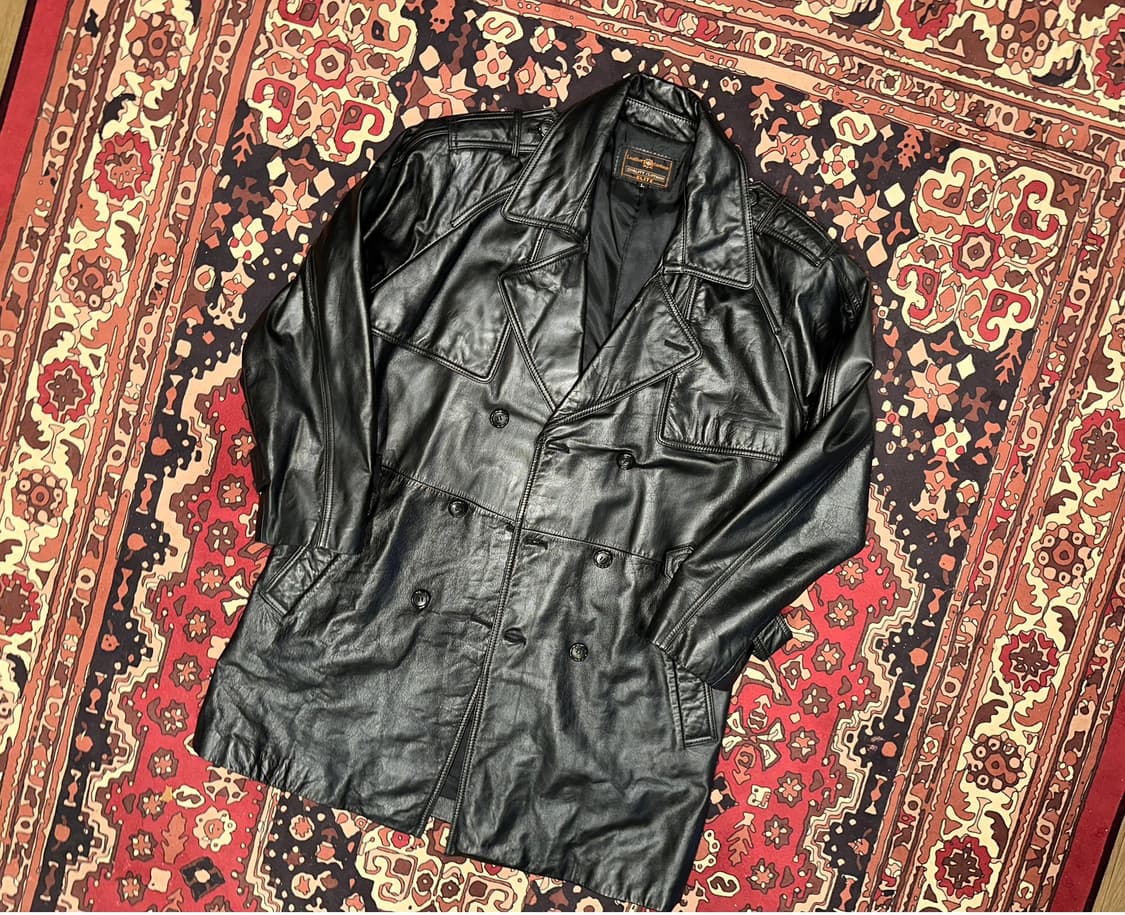 ( L ) 가죽카코트 가죽자켓 레더자켓 가죽코트 빈티지가죽자켓 상품이미지1