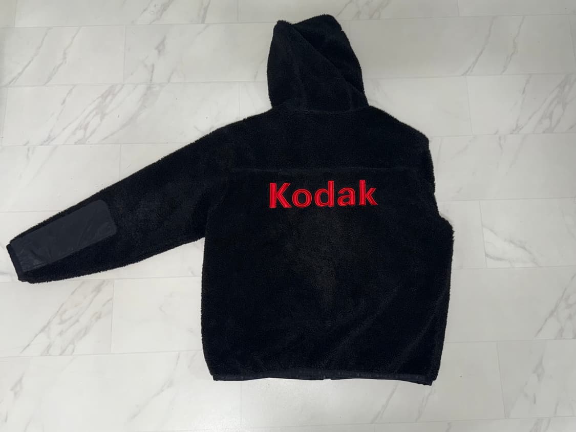 코닥 에센셜 후드 플리스 후리스 자켓 뽀글이 블랙 L 100 상품이미지5