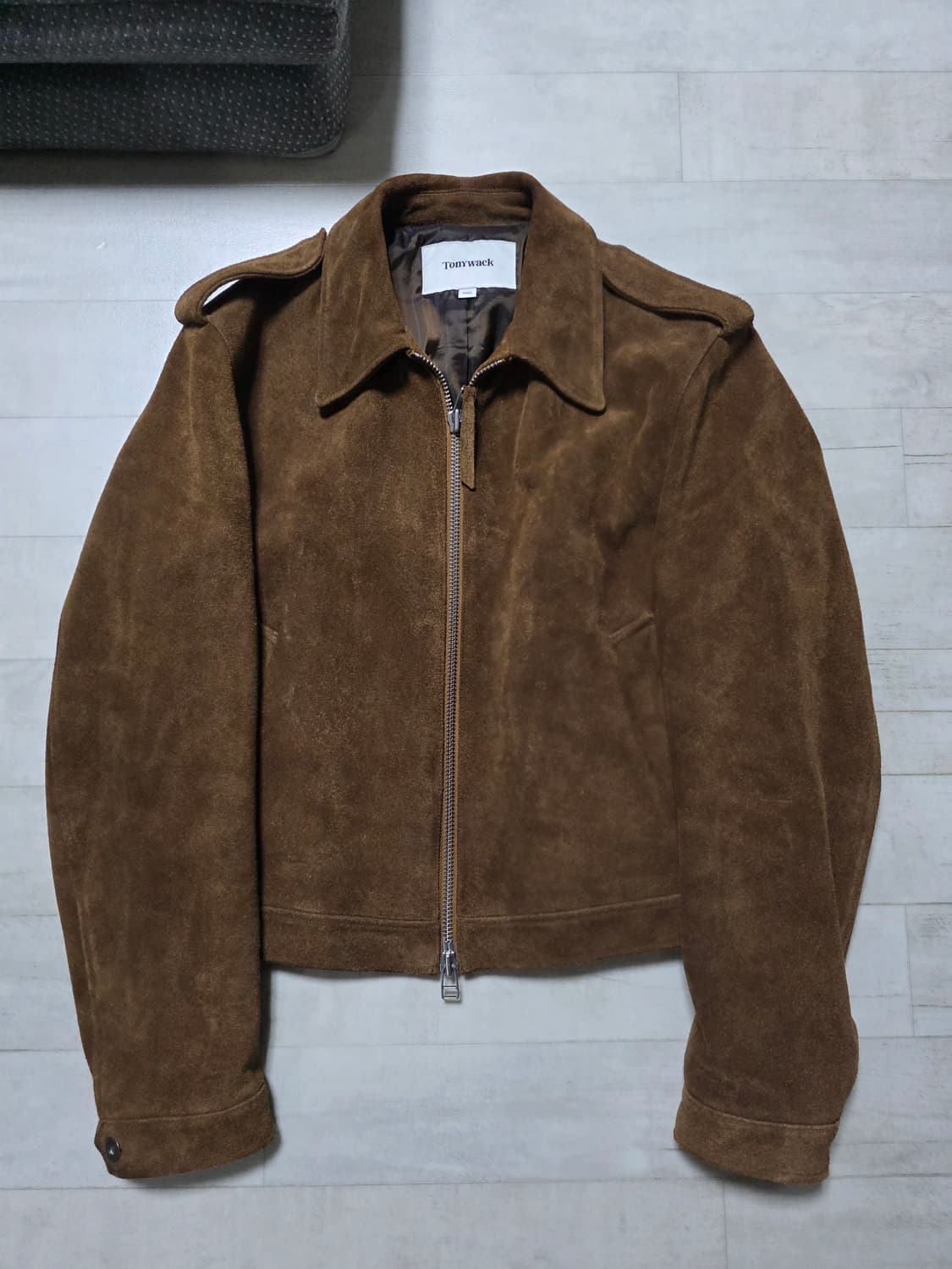 토니웩 견장 카우하이드 스웨이드 자켓 L 상품이미지1