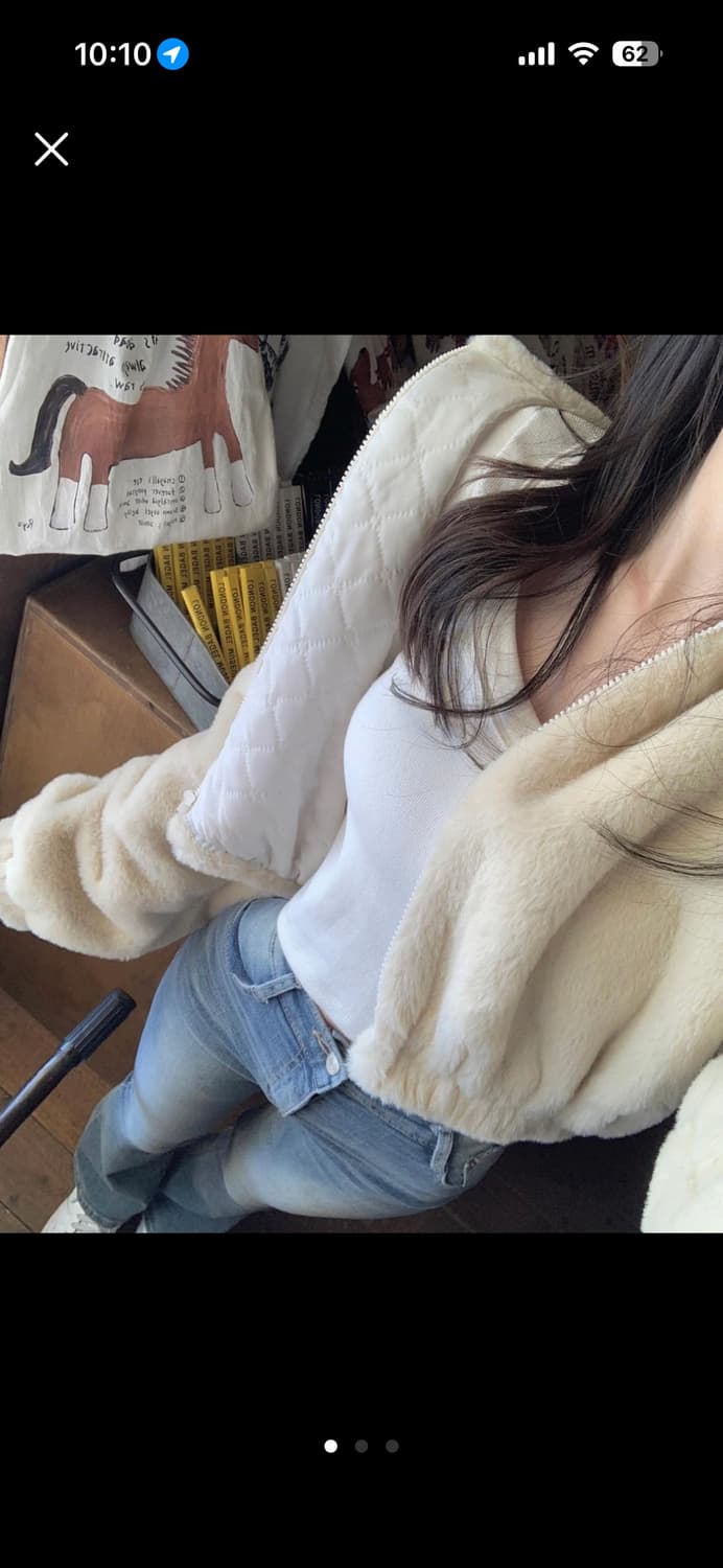 미니포에 털 자켓 상품이미지3