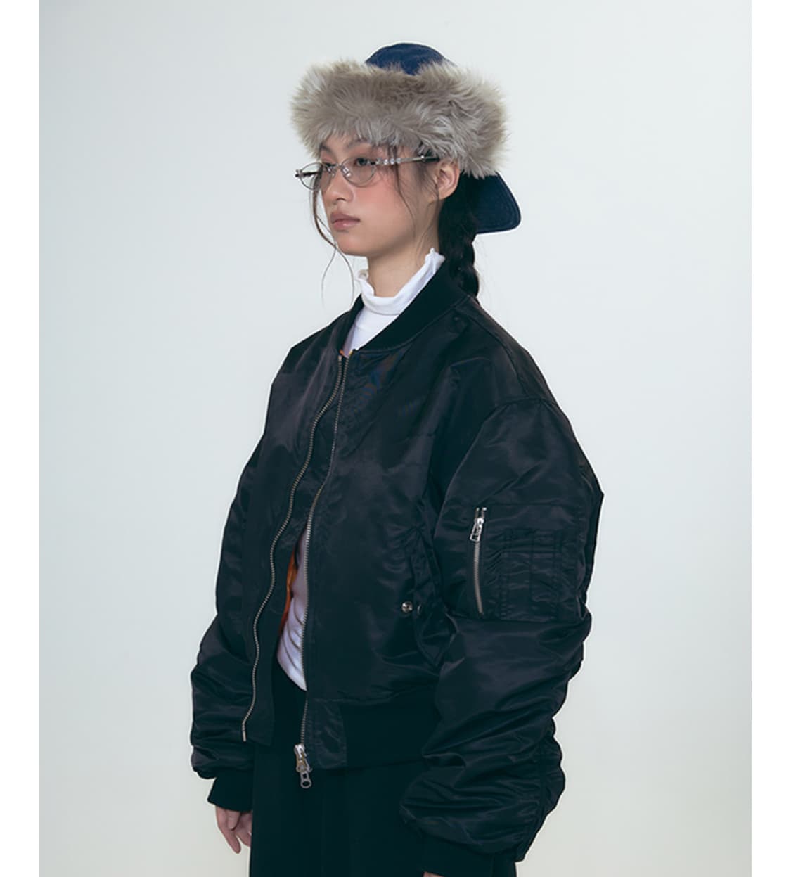 CALLOUTNEWYEAR VOLUME SHIRRING MA-1 자켓 상품이미지2