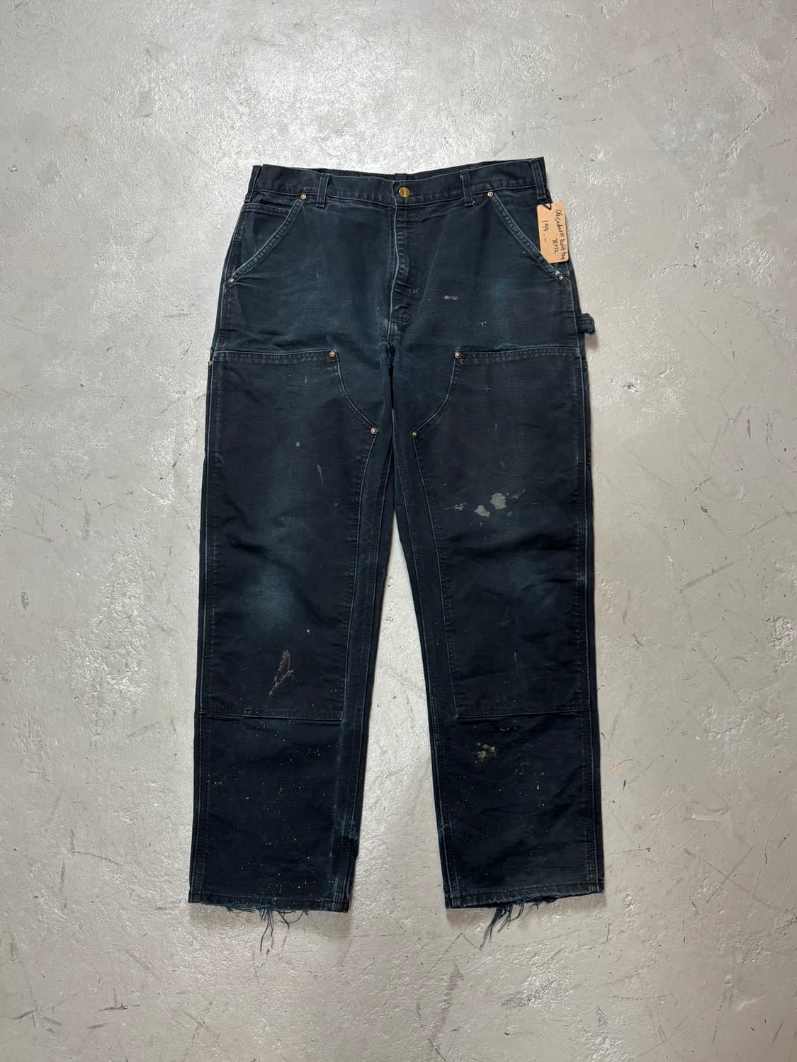 OG USA Made 칼하트 B01 더블니 블랙 칼하트 썩블니 카펜터 상품이미지1