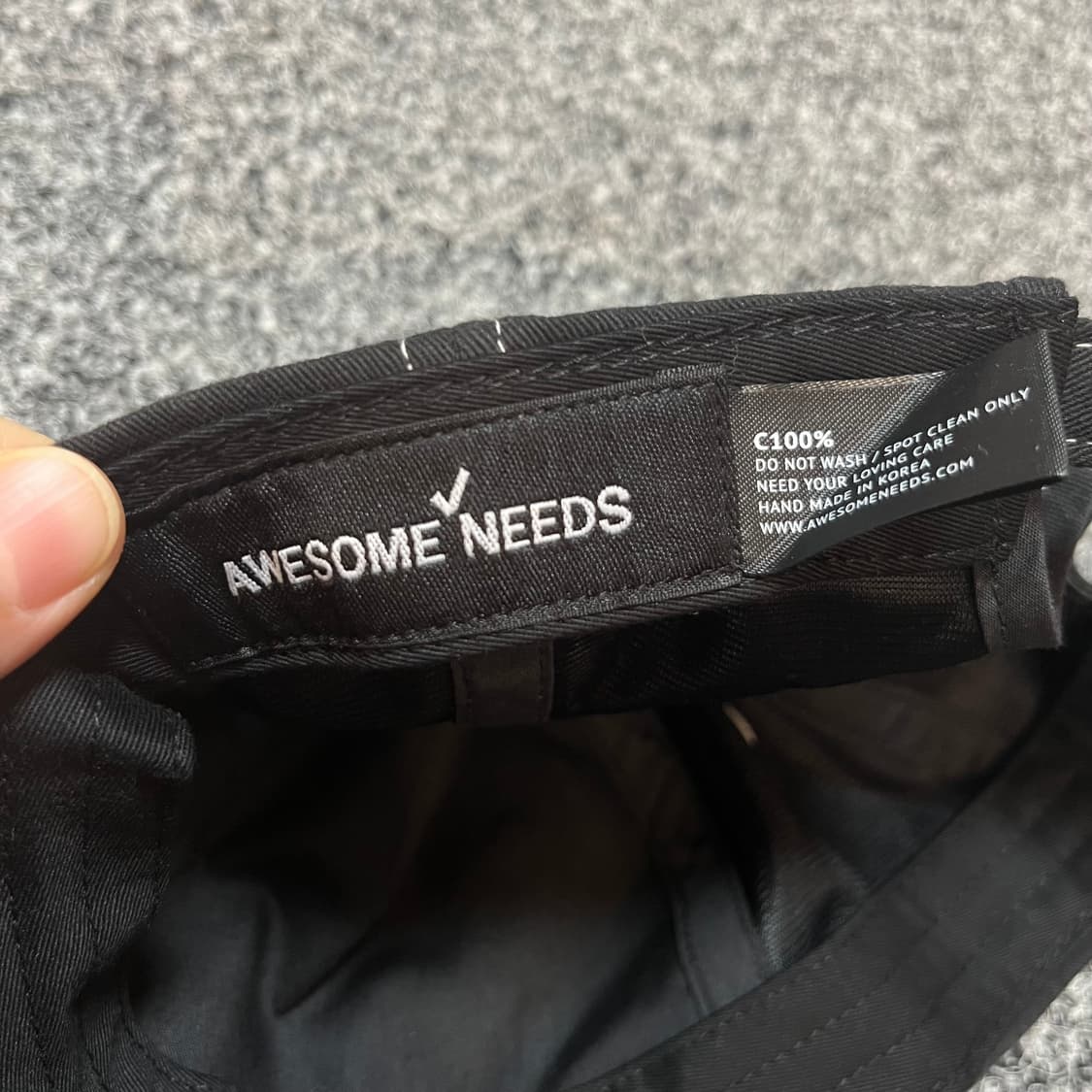 Awesome Needs 어썸니즈 스티치 볼캡 블랙 상품이미지2