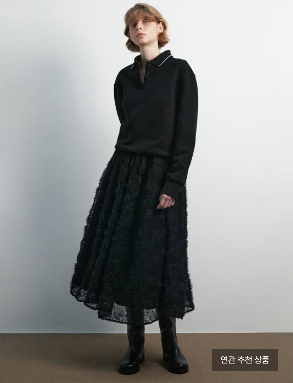 문선 로즈 레이스 스커트 상품이미지2