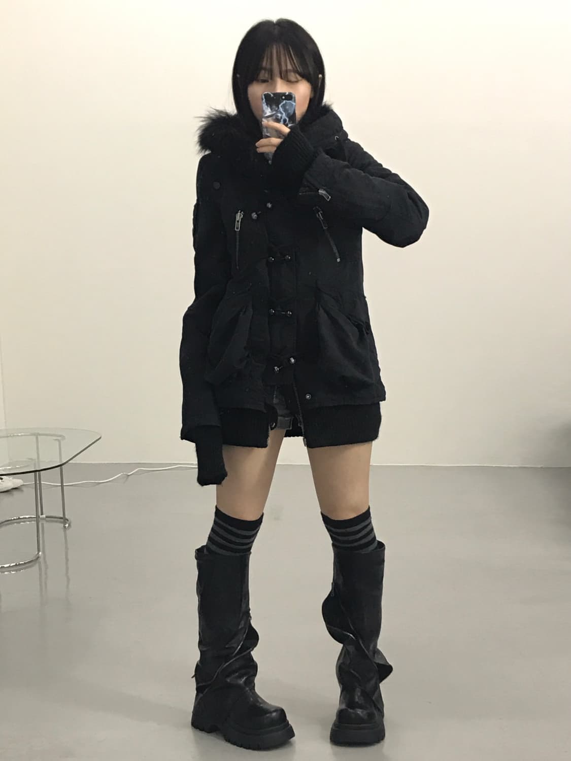 Sly buckle detail fur hood Jacket 상품이미지2