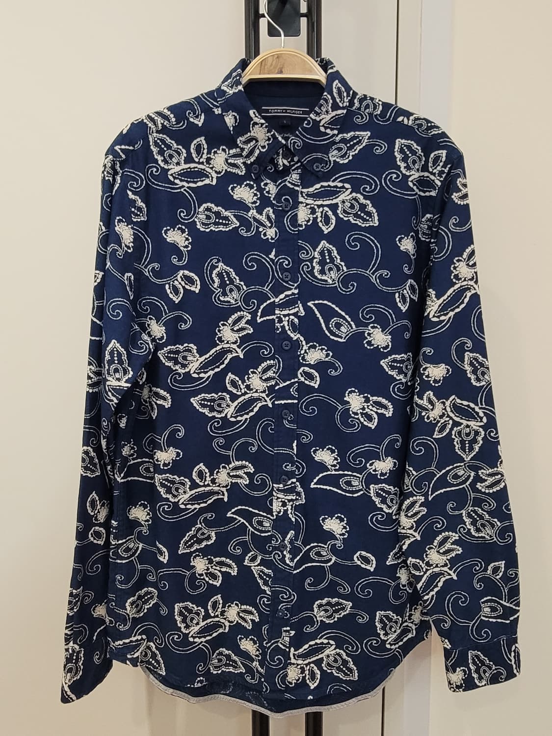 타미힐피거 페이즐리 패턴 셔츠 리얼 인디고 남성 95~100 상품이미지2