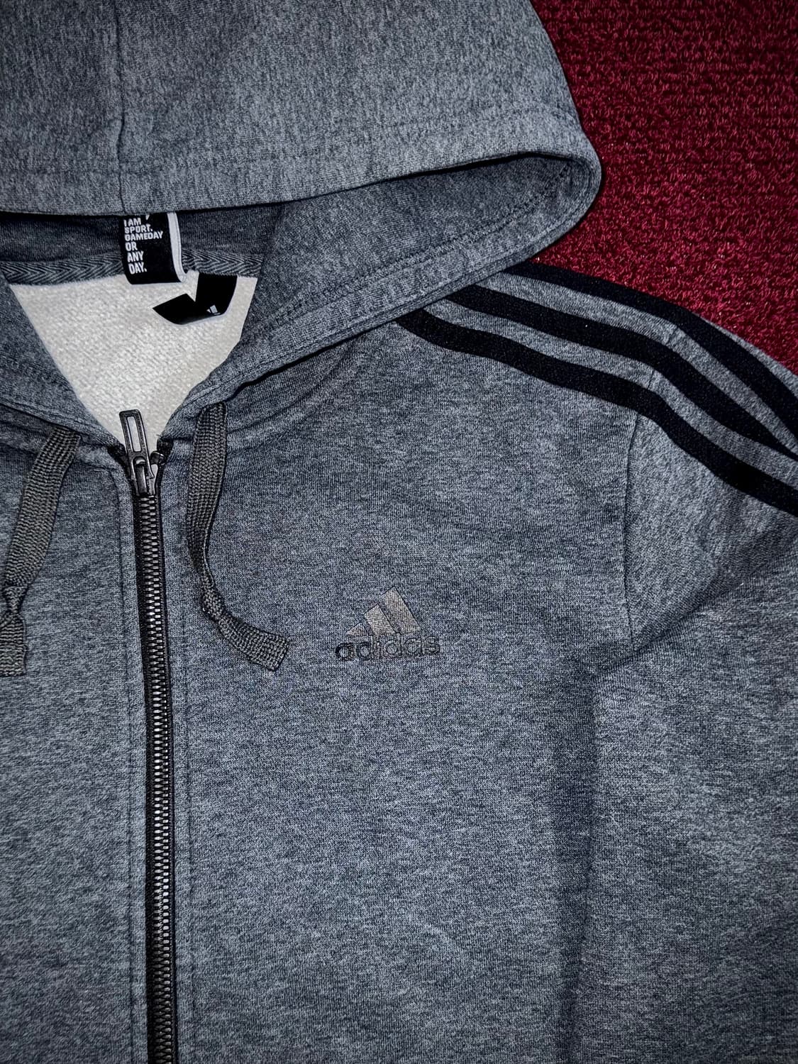아디다스 후드집업 다크그레이 M 상품이미지2