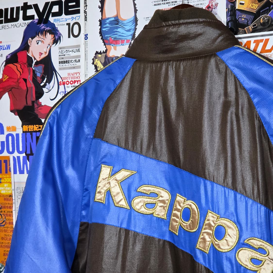 카파 브라운 블루 올드스쿨 패디드 투웨이 누빔 점퍼 상품이미지6