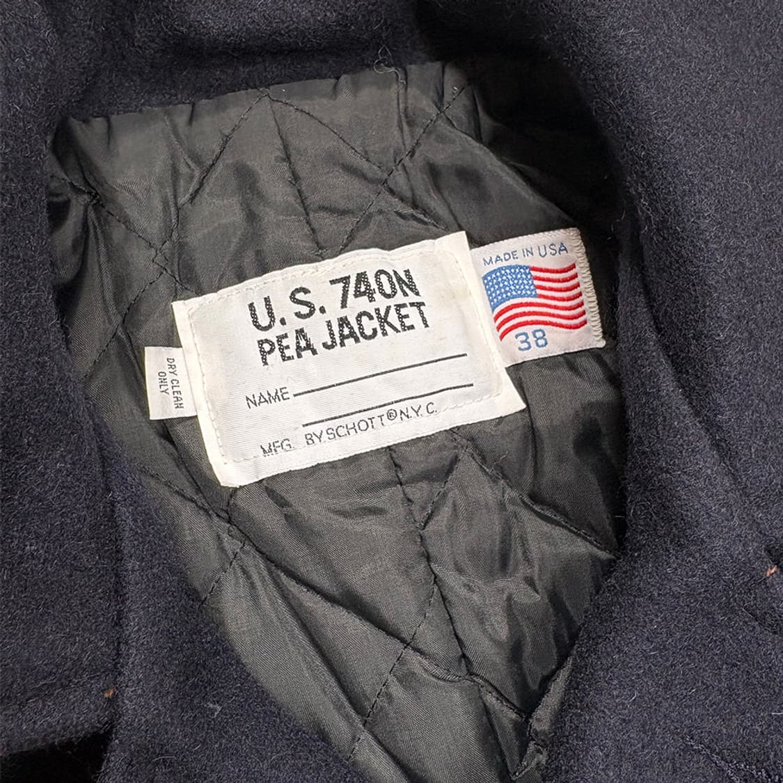 SCHOTT NYC 740N 피코트 네이비 38사이즈(100) 상품이미지7