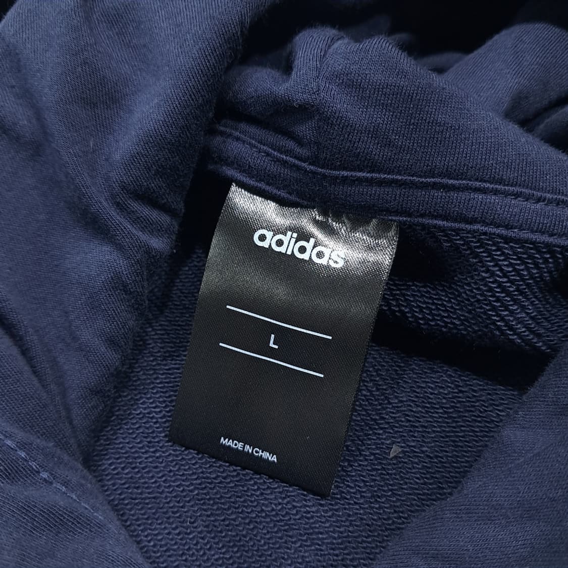 CK141 L 아디다스 삼선로고 네이비 후드 티셔츠 상품이미지3