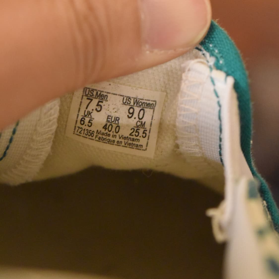 Vans Slip-on USN Custom Green 255 Size 상품이미지5