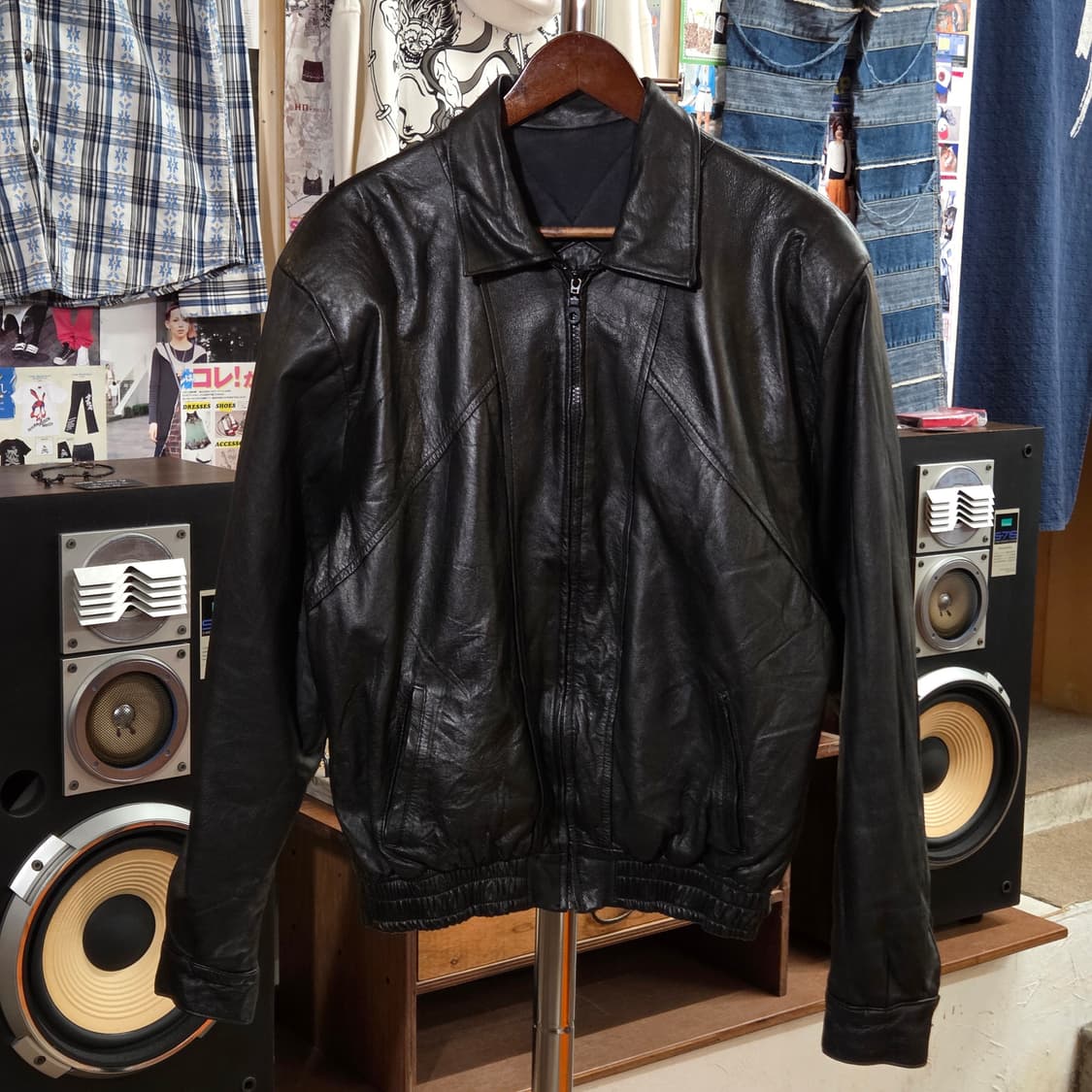 빈티지 리얼 레더 양가죽 봄버 자켓 상품이미지2