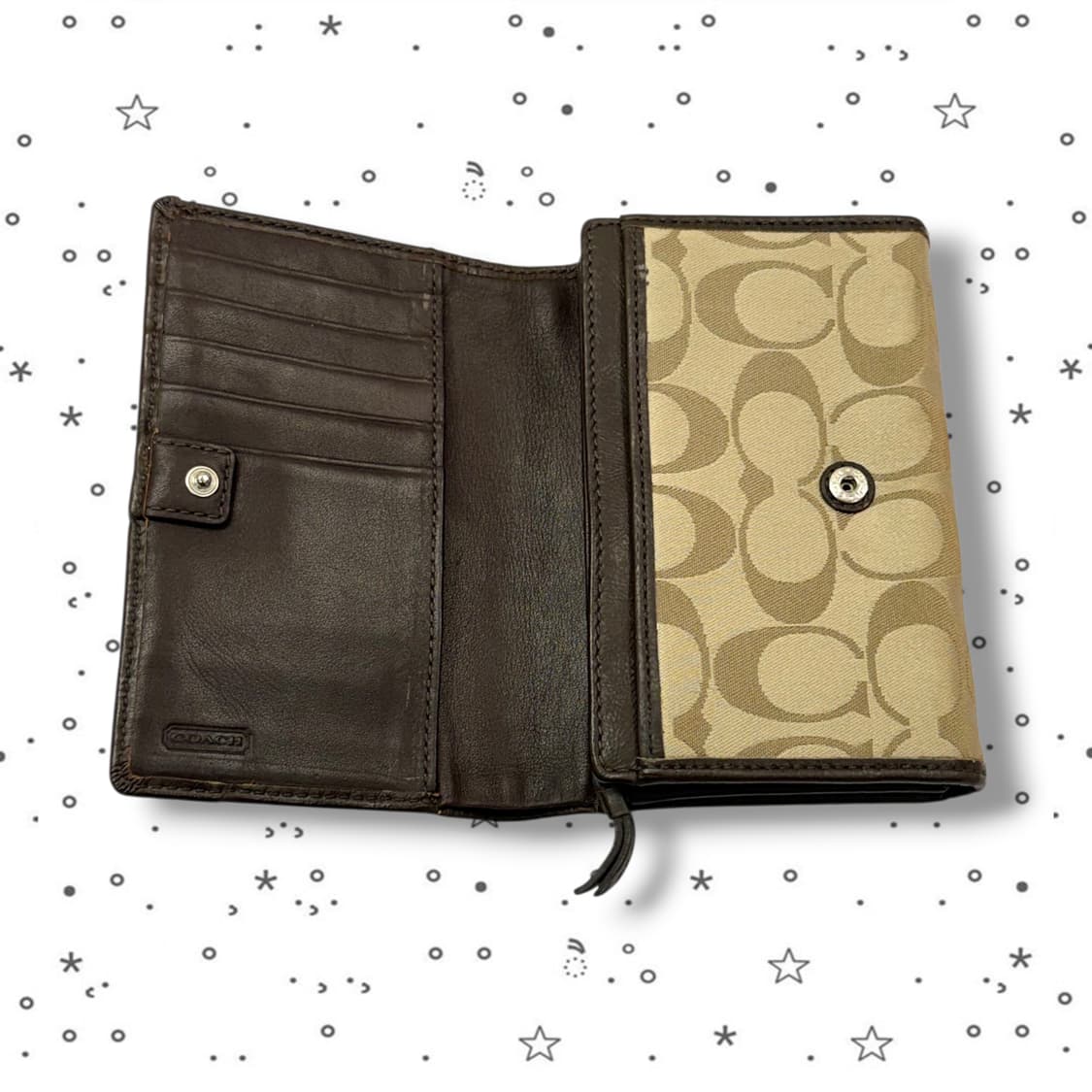 Coach 코치 시그니처 캔버스 중지갑 상품이미지4