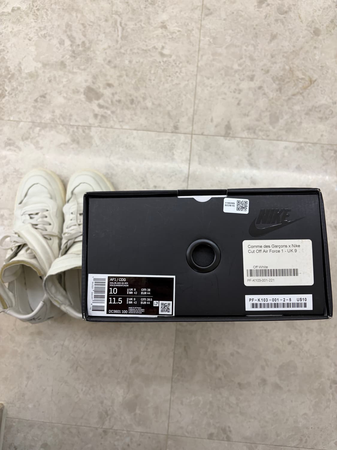 꼼데가르송 옴므 플러스 에어포스 미드 화이트 280 상품이미지6
