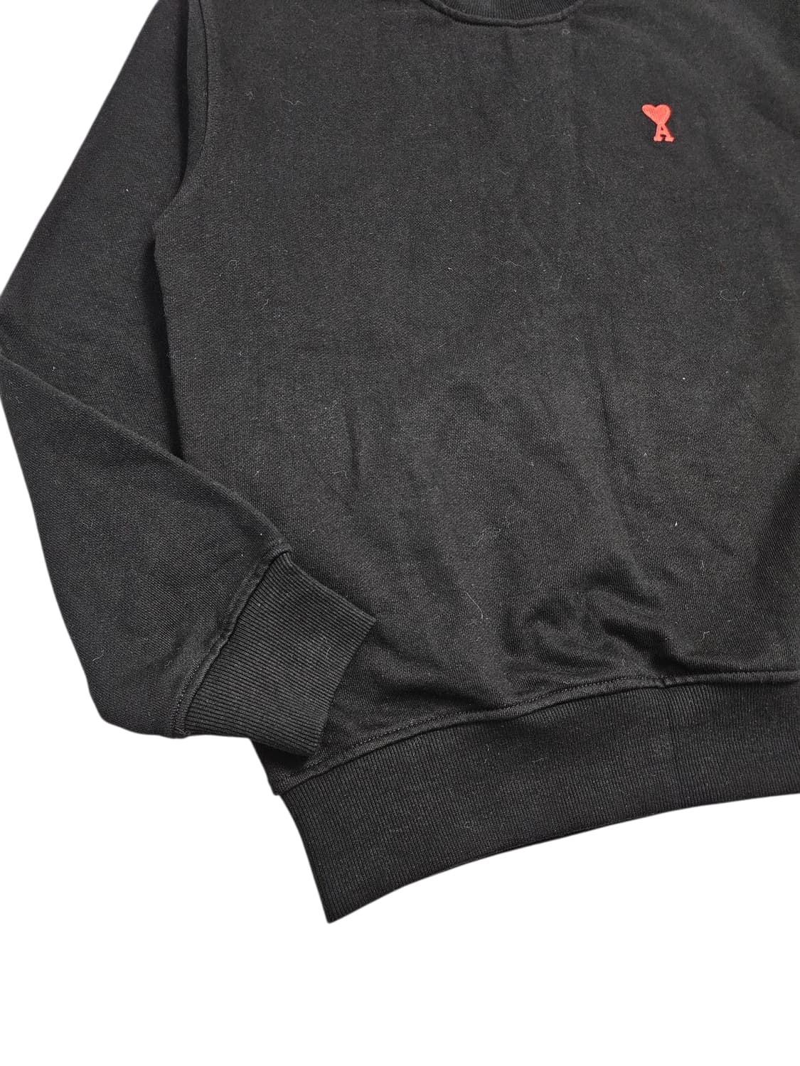 아미 스몰 로고 맨투맨 블랙 상품이미지4