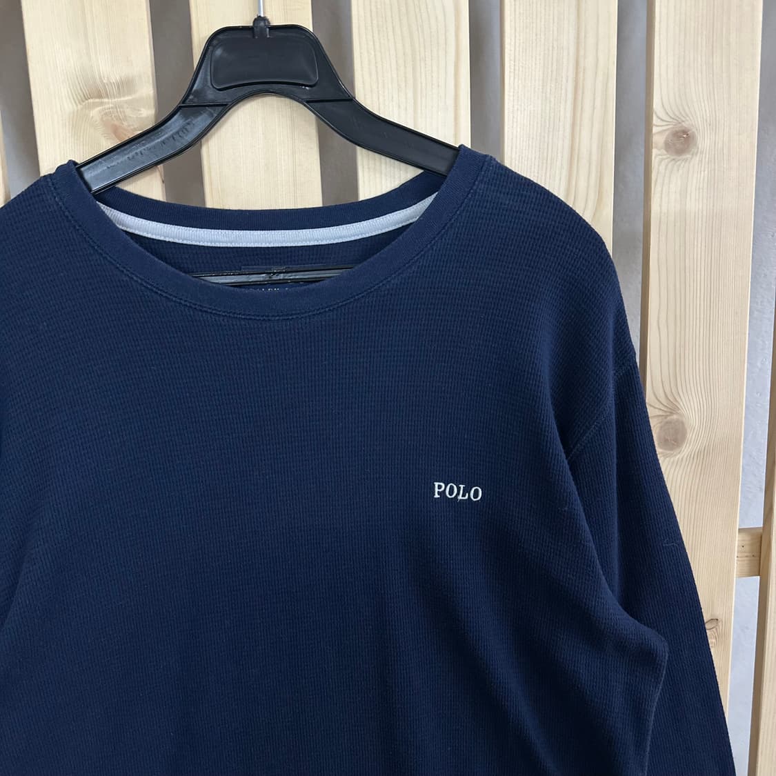 (L) 폴로 랄프로렌 네이비 와플 롱슬리브 티셔츠 상품이미지4