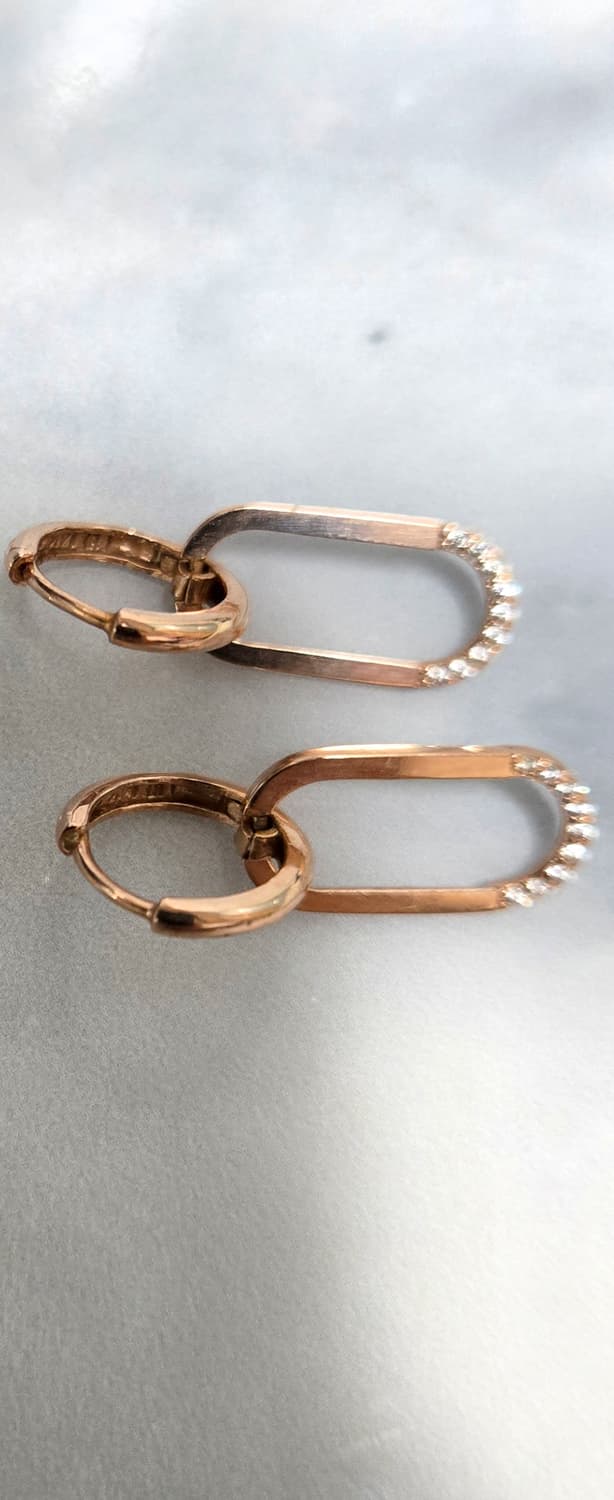 금값처분) 14k 로즈골드 클립 귀걸이  상품이미지1