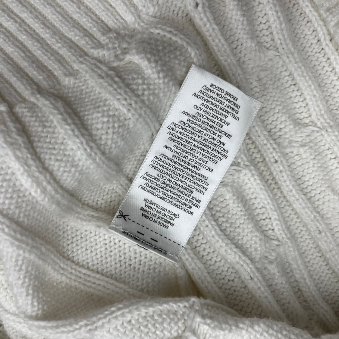  폴로 랄프로렌 네이비포니 화이트 꽈배기 니트 L 상품이미지5