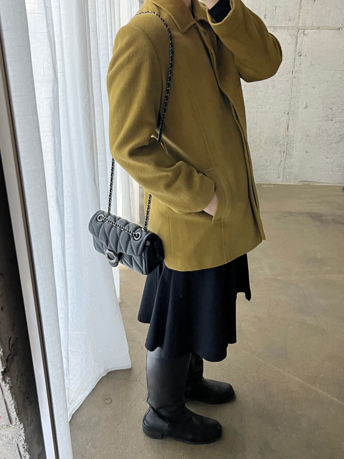 Andorra 울 자켓 올리브그린 상품이미지9