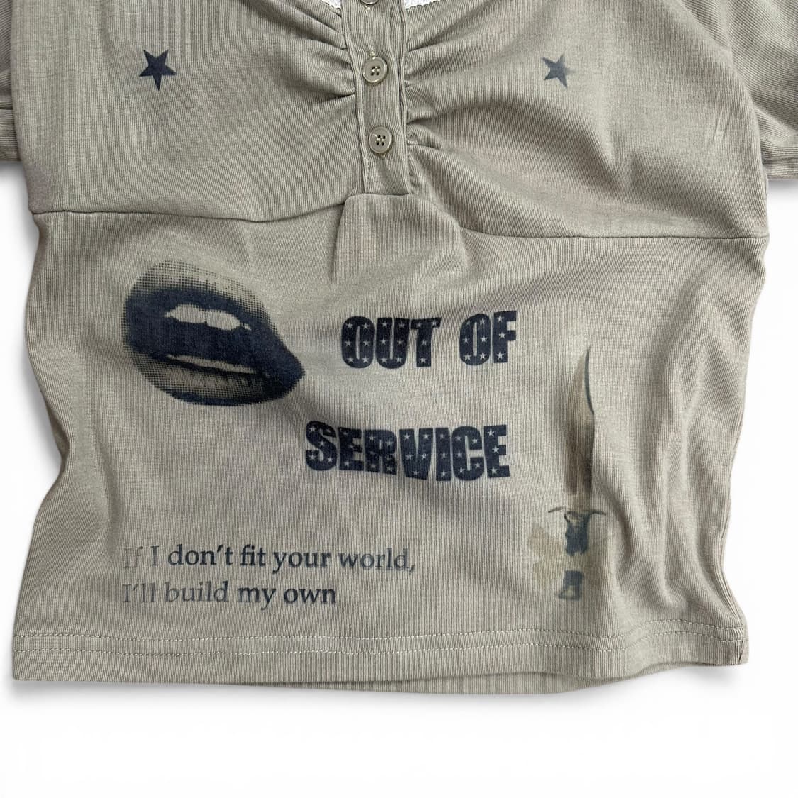 Punk Archive Khaki Crop Top 상품이미지4