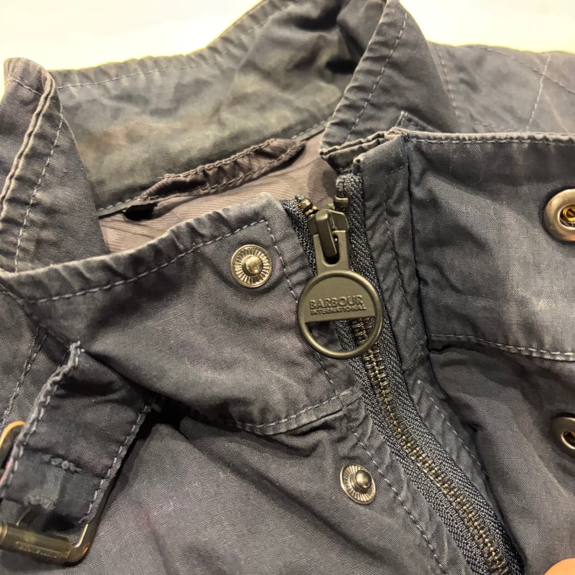 [M] 바버 인터네셔널 네이비 포켓 디테일 야상 자켓 C780 상품이미지6