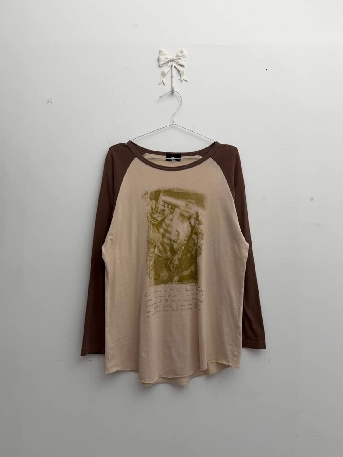 빈티지 프린팅 배색 래글런 롱슬리브 상품이미지3