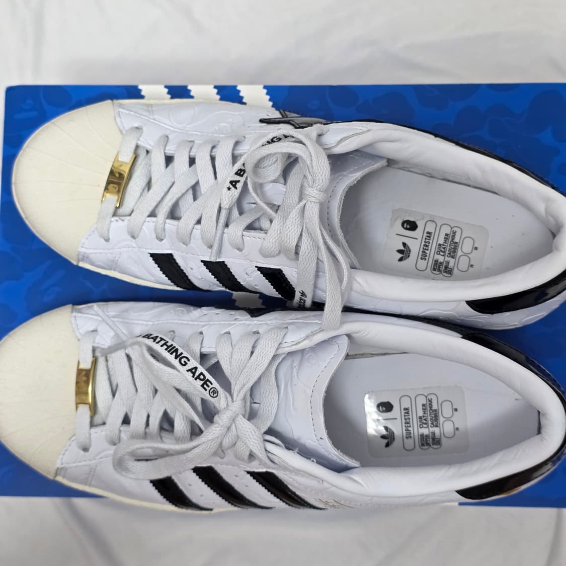 아디다스 x 베이프 슈퍼스타 빈티지 클라우드 화이트 코어 블랙 280 상품이미지2