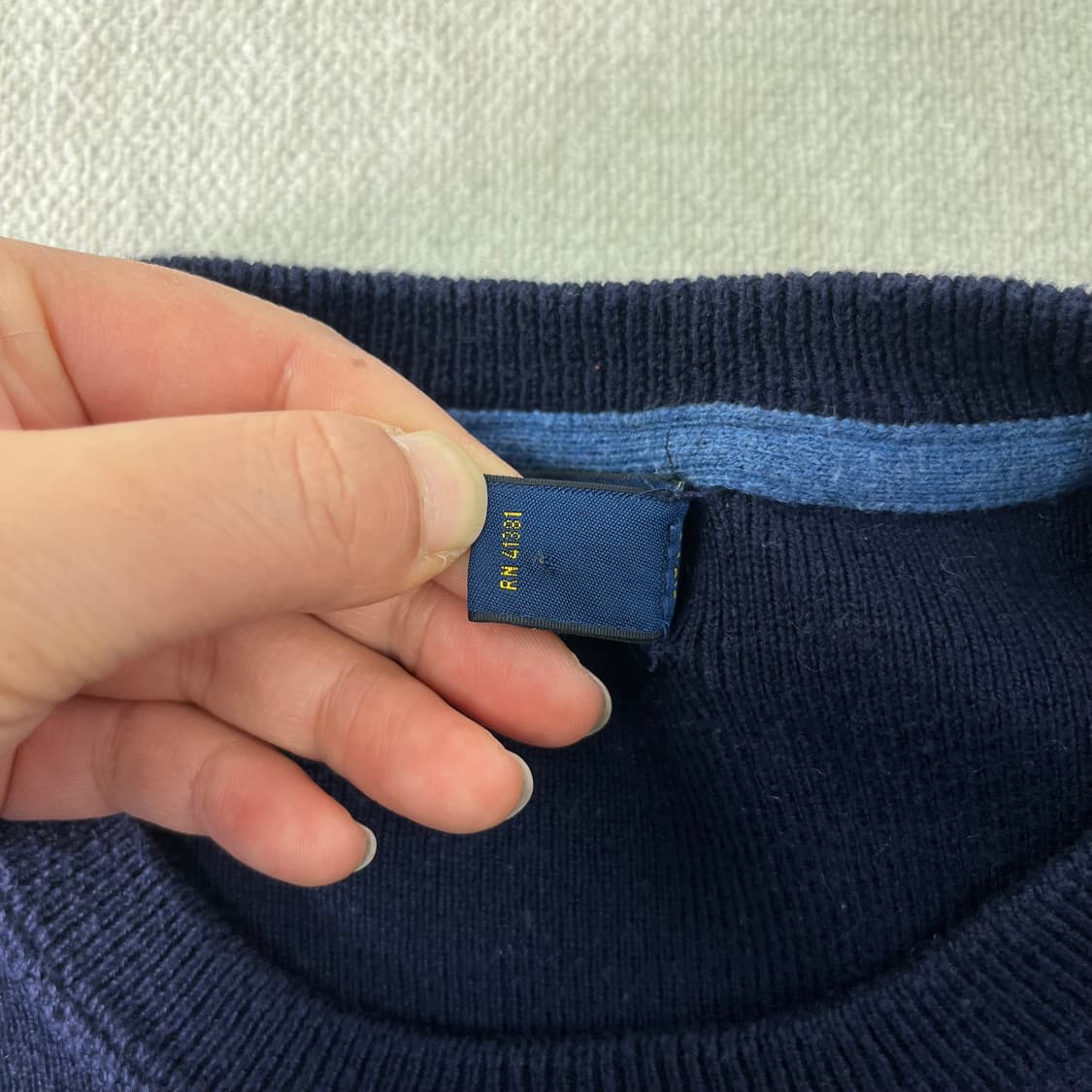 95 폴로랄프로렌 코튼 네이비 니트 상품이미지4