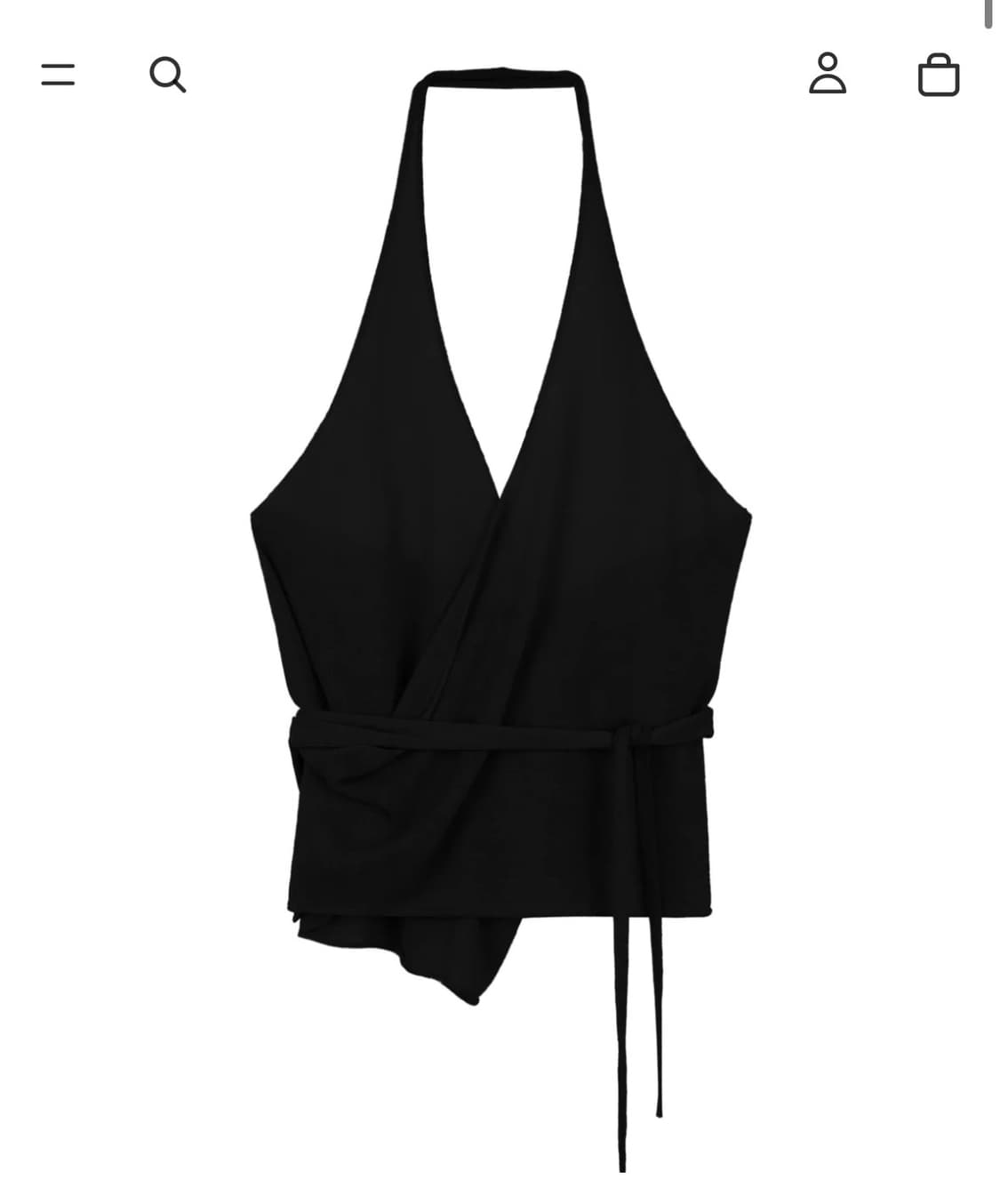 새상품) 리포스 LINEN HALTERNECK KNIT TOP 블랙 상품이미지4