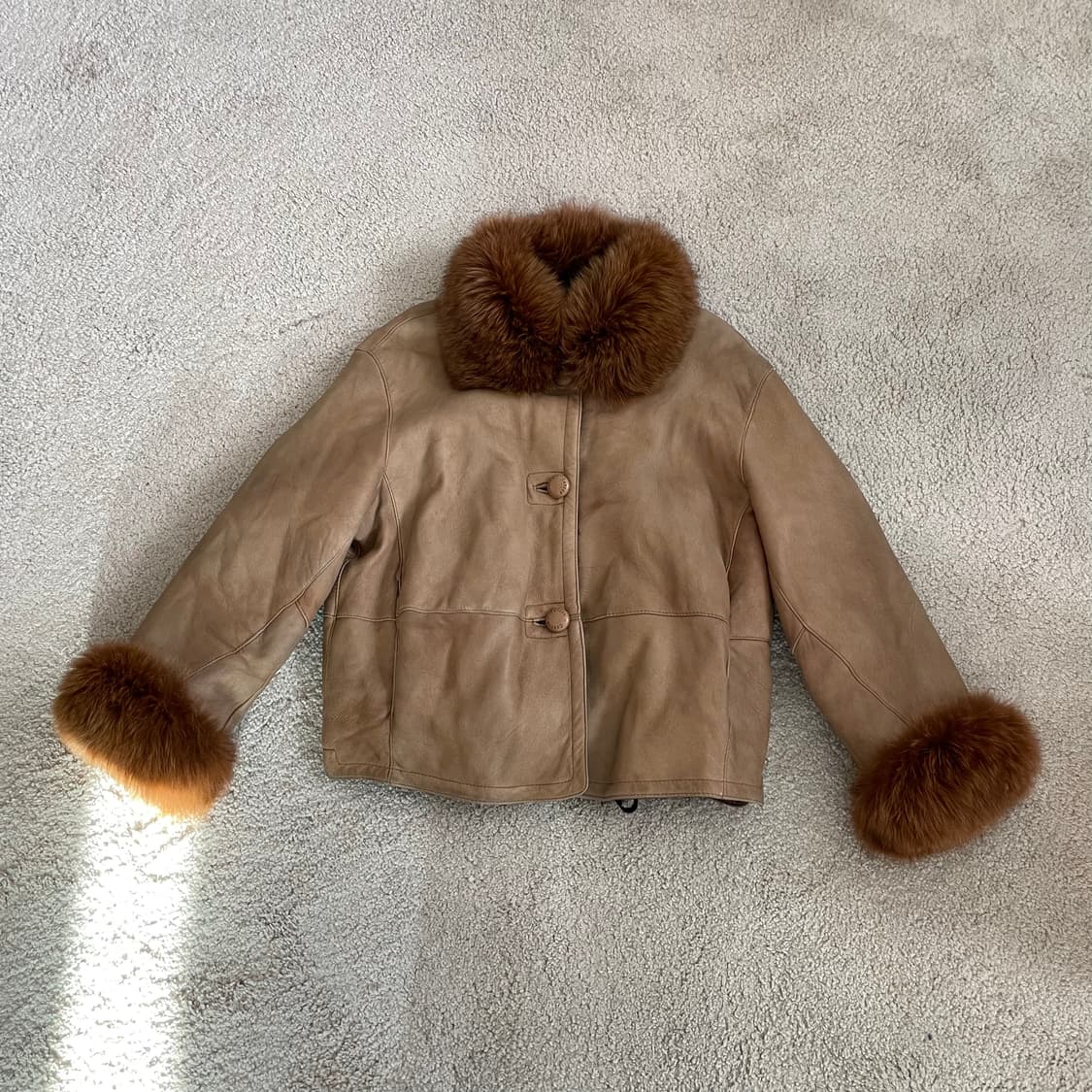  fox fur trimming sheepskin shearling jk 상품이미지1