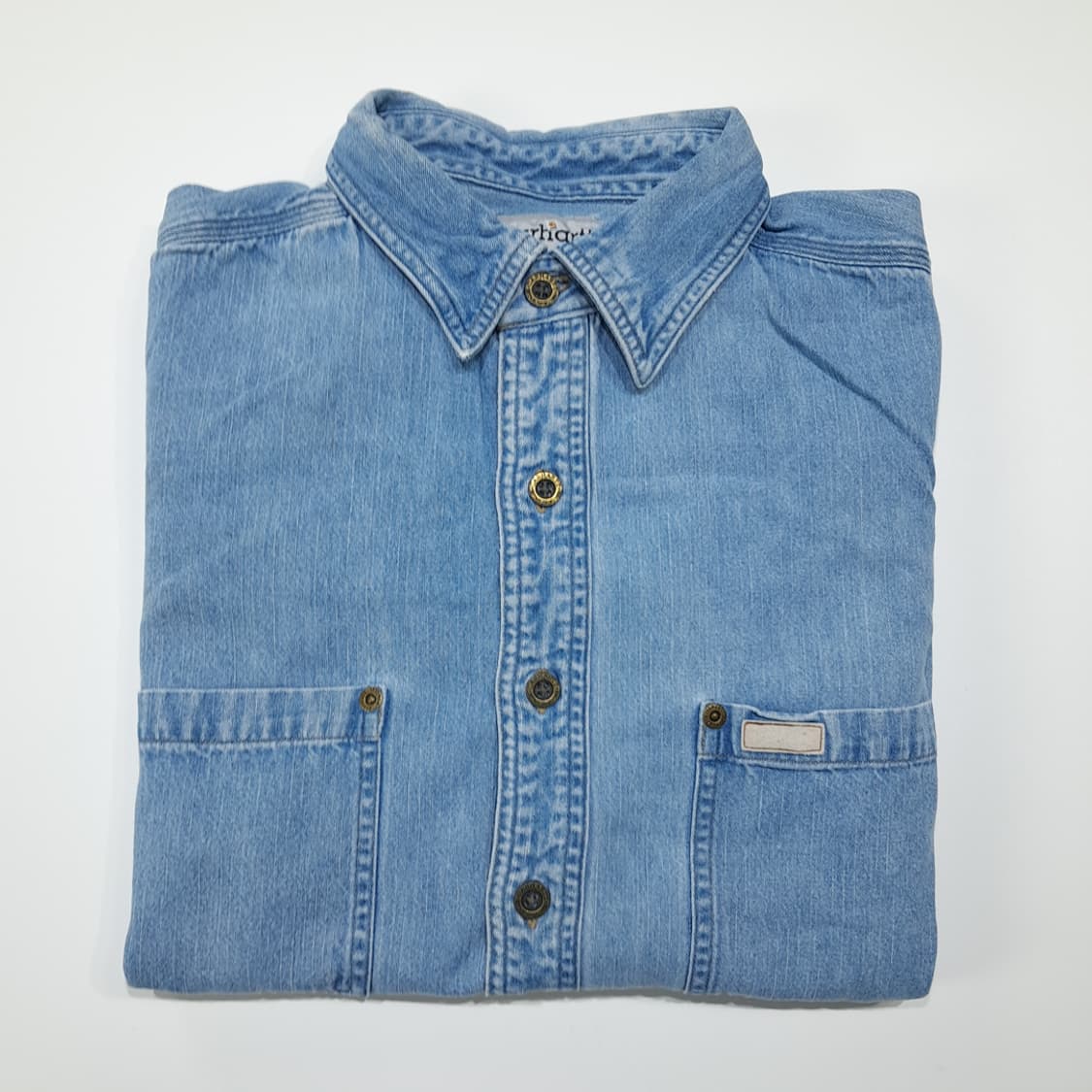 CL587 L 칼하트 00s 코튼 워싱 데님셔츠 셔츠남방 상품이미지9