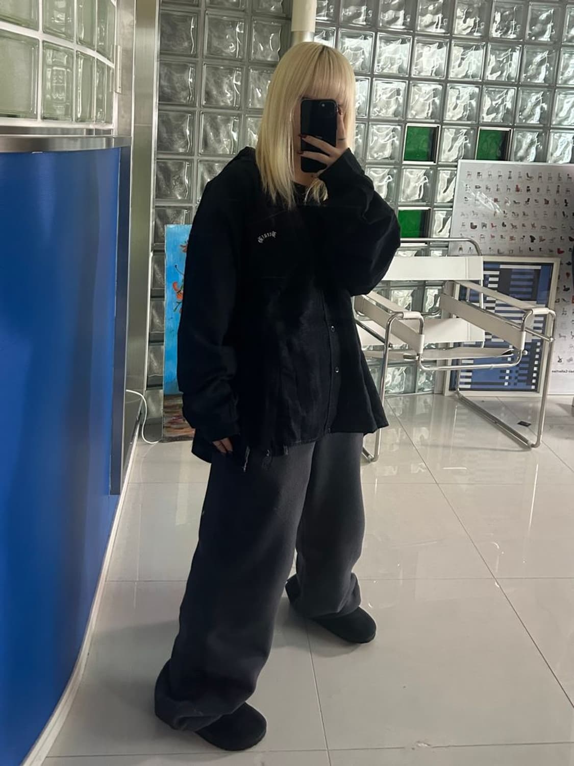 WIDE SHIRT W/H 7컷 와이드 후드티 상품이미지2