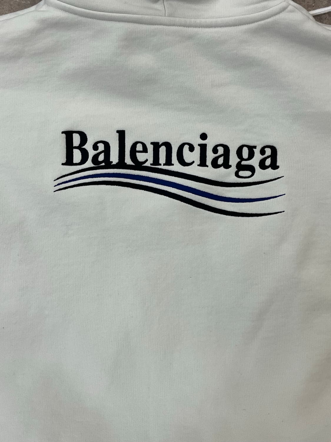 발렌시아가 웨이브로고 후드티 화이트 S  #csz1837 상품이미지6