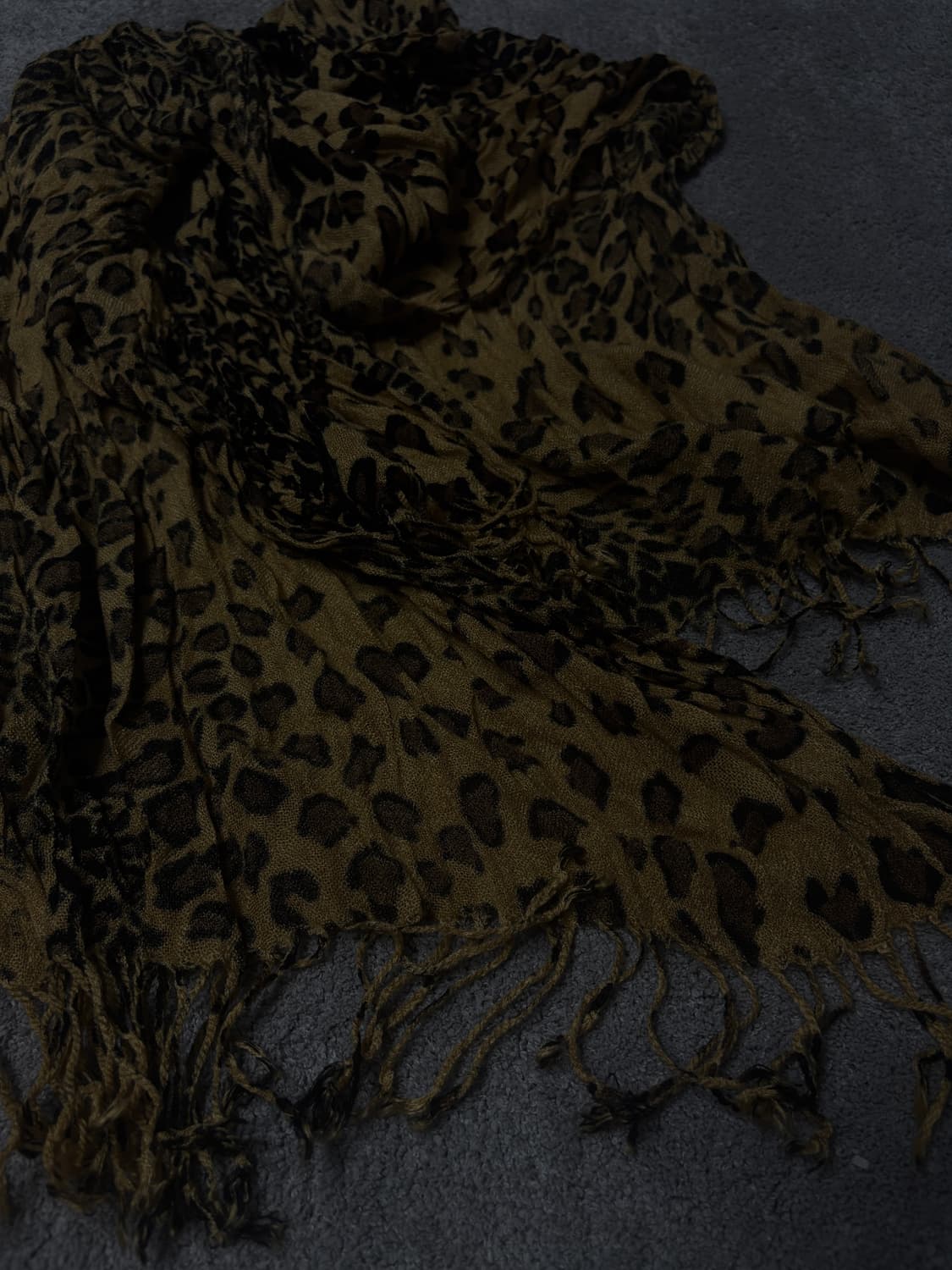 Vintage vkei punk mood leopard scarf 상품이미지3