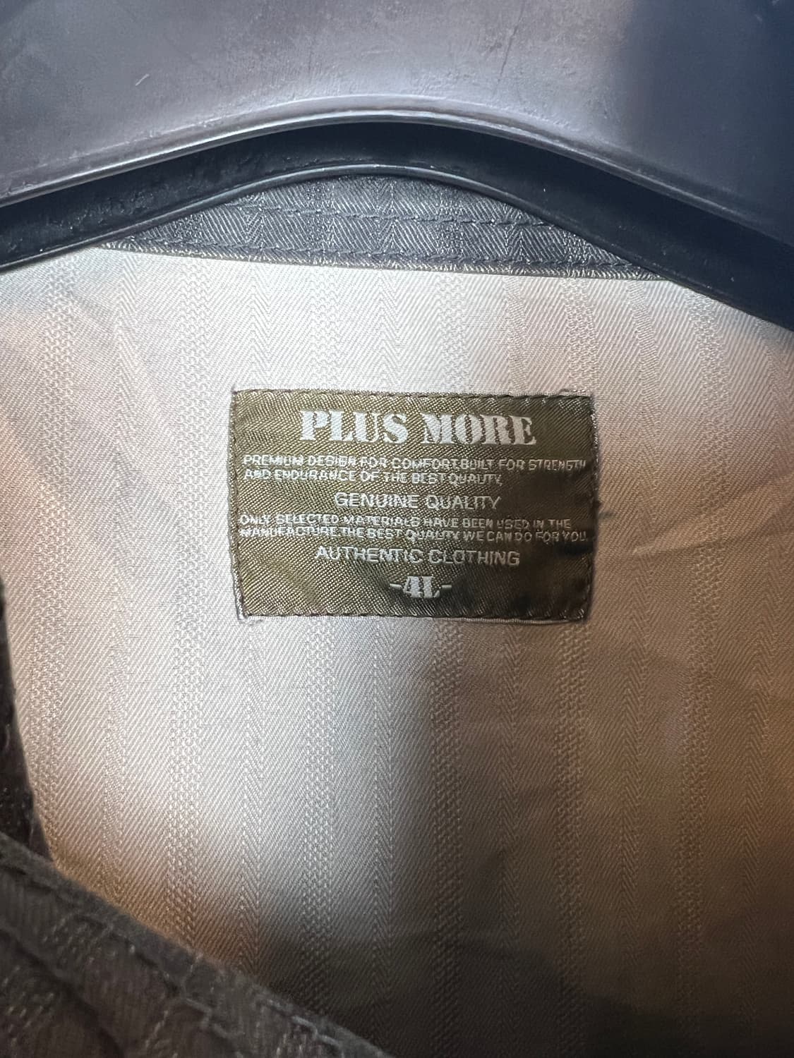 O172 PLUS MORE 차콜 밀리터리 야상 자켓 4L 상품이미지3