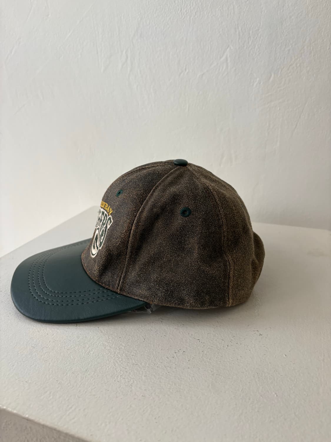 90's NFL Green Bay Pakers Leather cap 상품이미지3