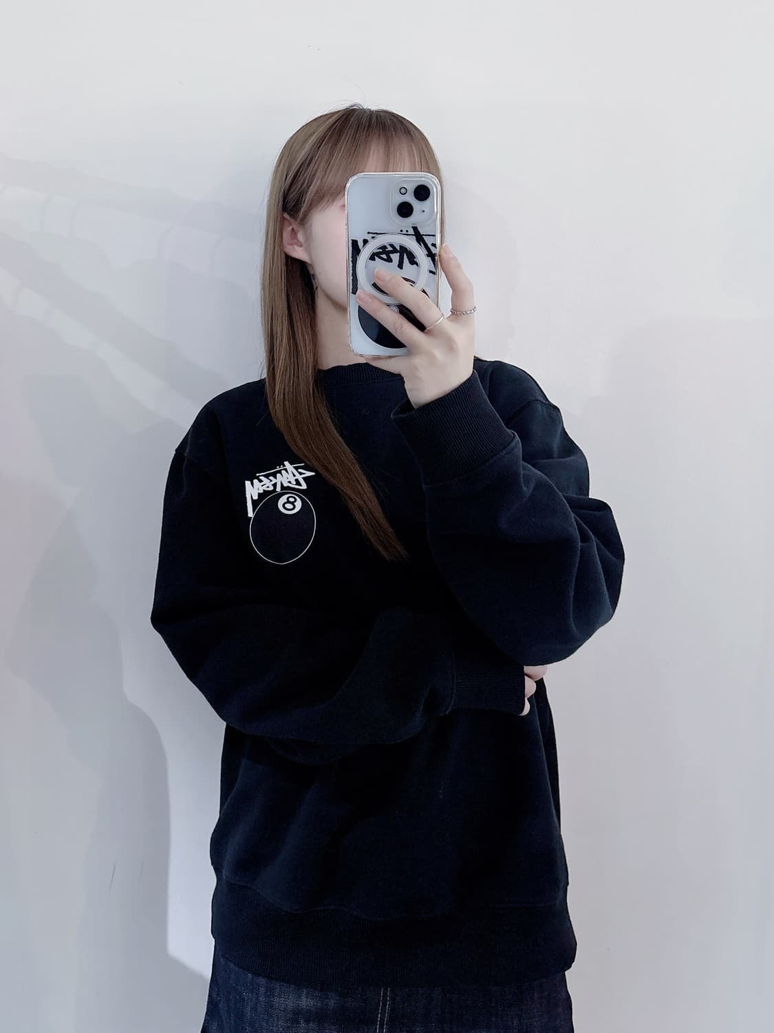 스투시 8볼 블랙 맨투맨 상품이미지2