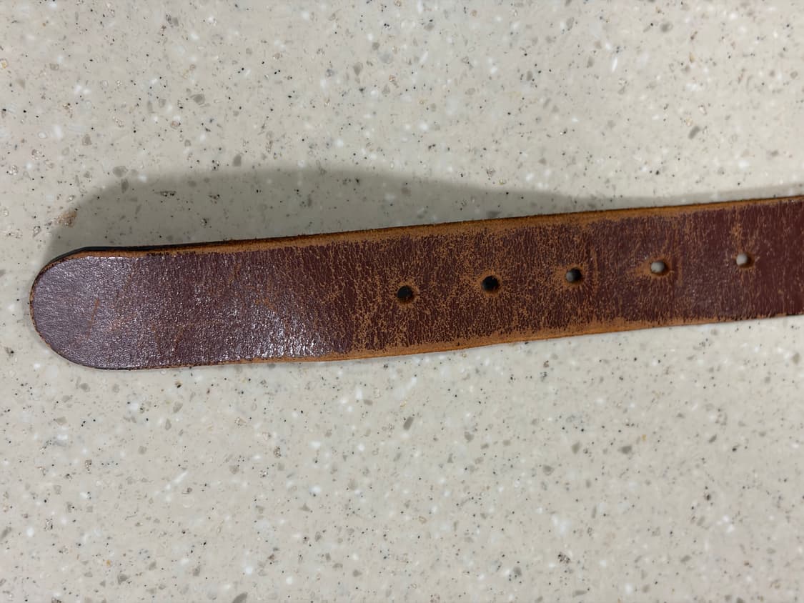 Brown brass single pin belt / 브라운 가죽 벨트 상품이미지2