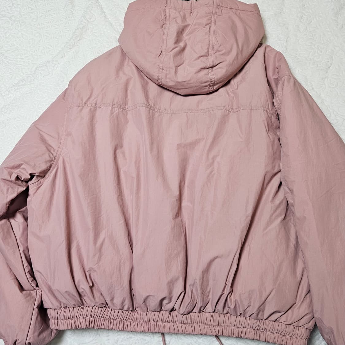 코드그라피 더플 후드 패딩 페일 핑크 M 상품이미지3