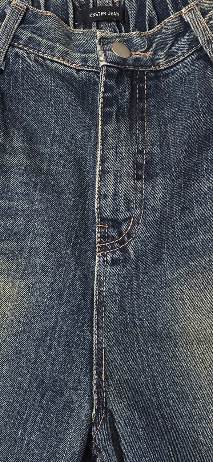 워싱 와이드 밴딩 데님 55 상품이미지3