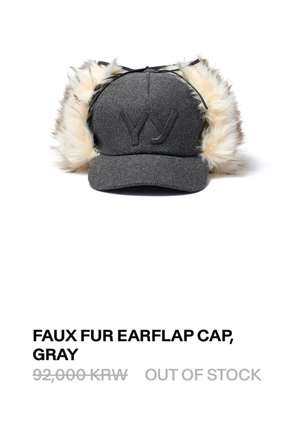 OpenYY 모자 Faux fur earflap cap 그레이 상품이미지1