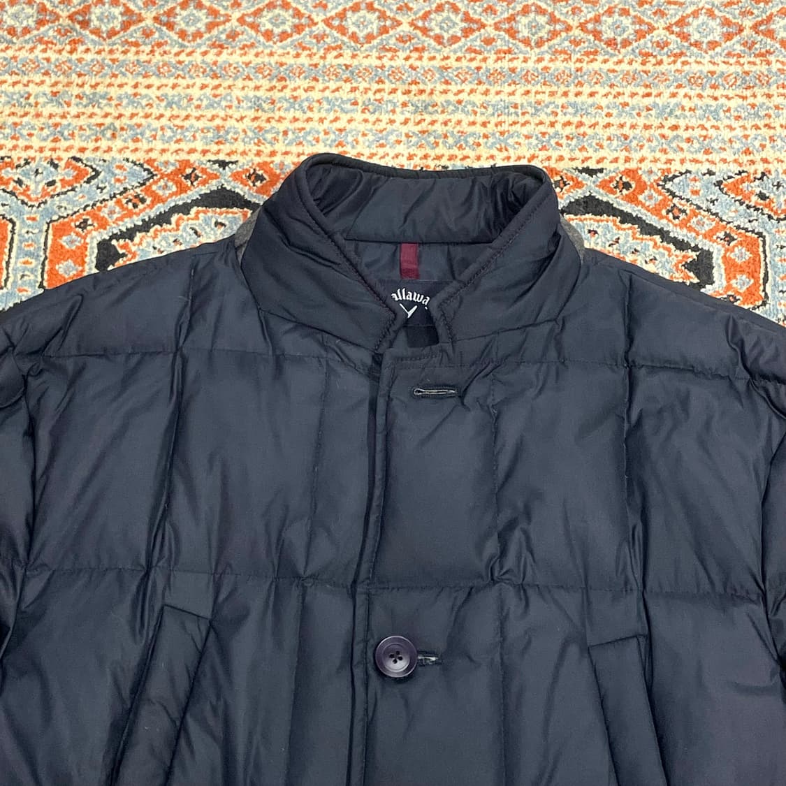 캘러웨이 네이비 스퀘어 퀼팅 정장 하프 코트 패딩 남성110 상품이미지3