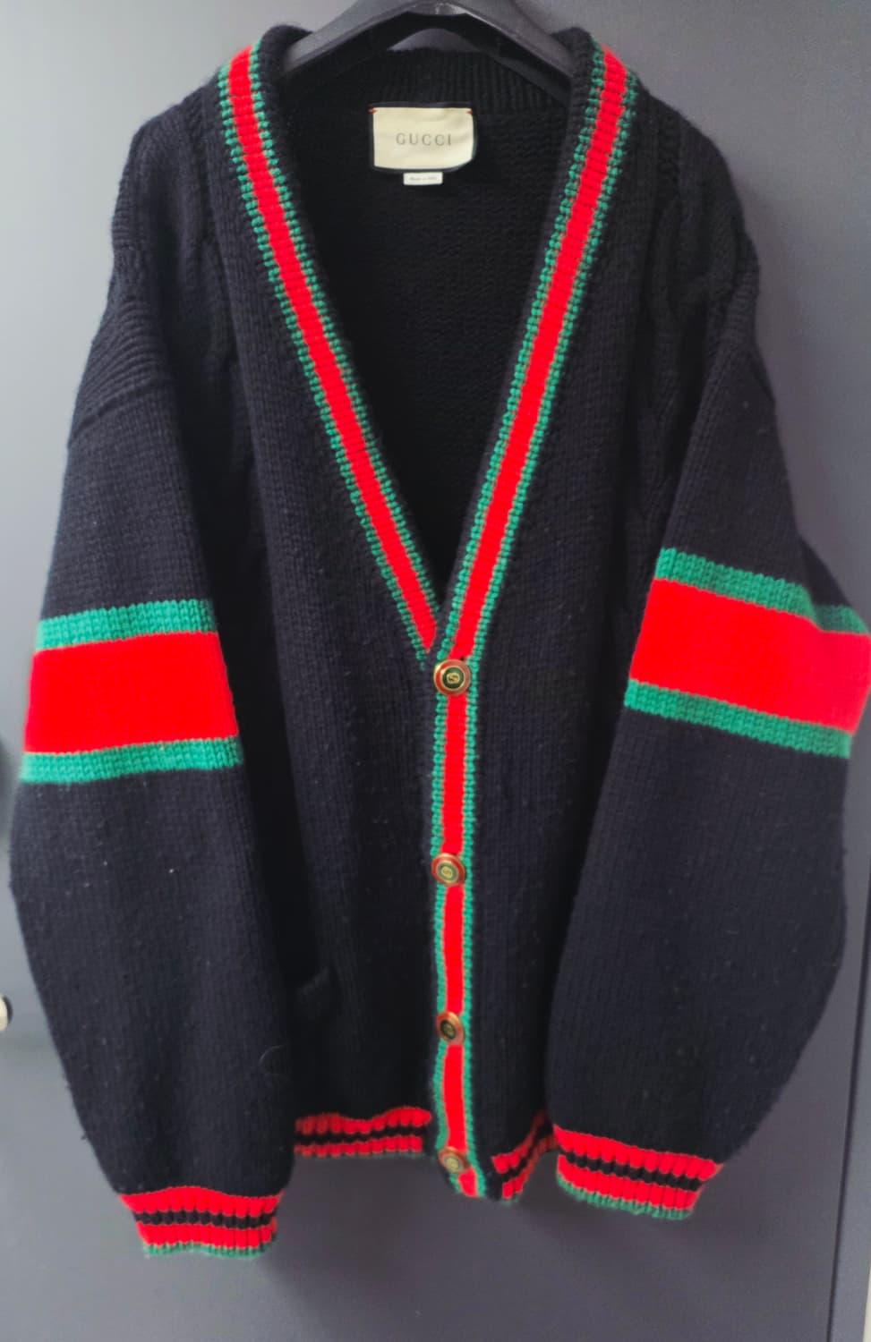 구찌 케이블 가디건 오버사이즈L  상품이미지1