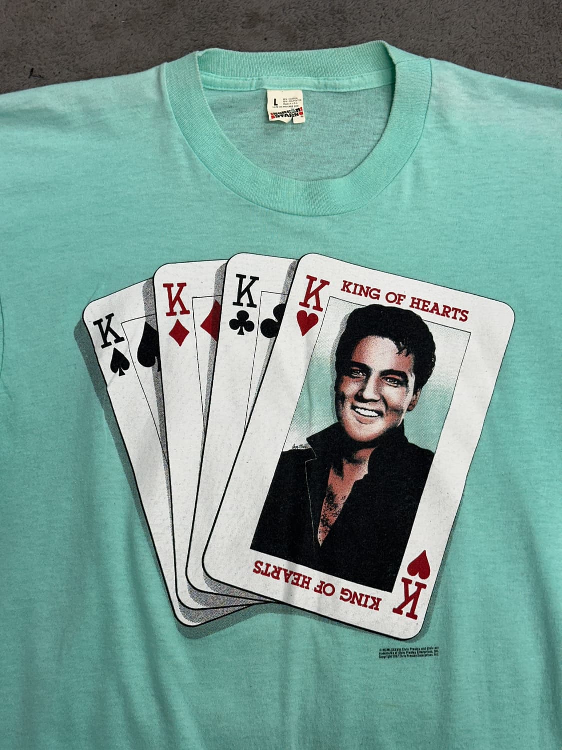 late 80s Elvis Presley 티셔츠 L 상품이미지3