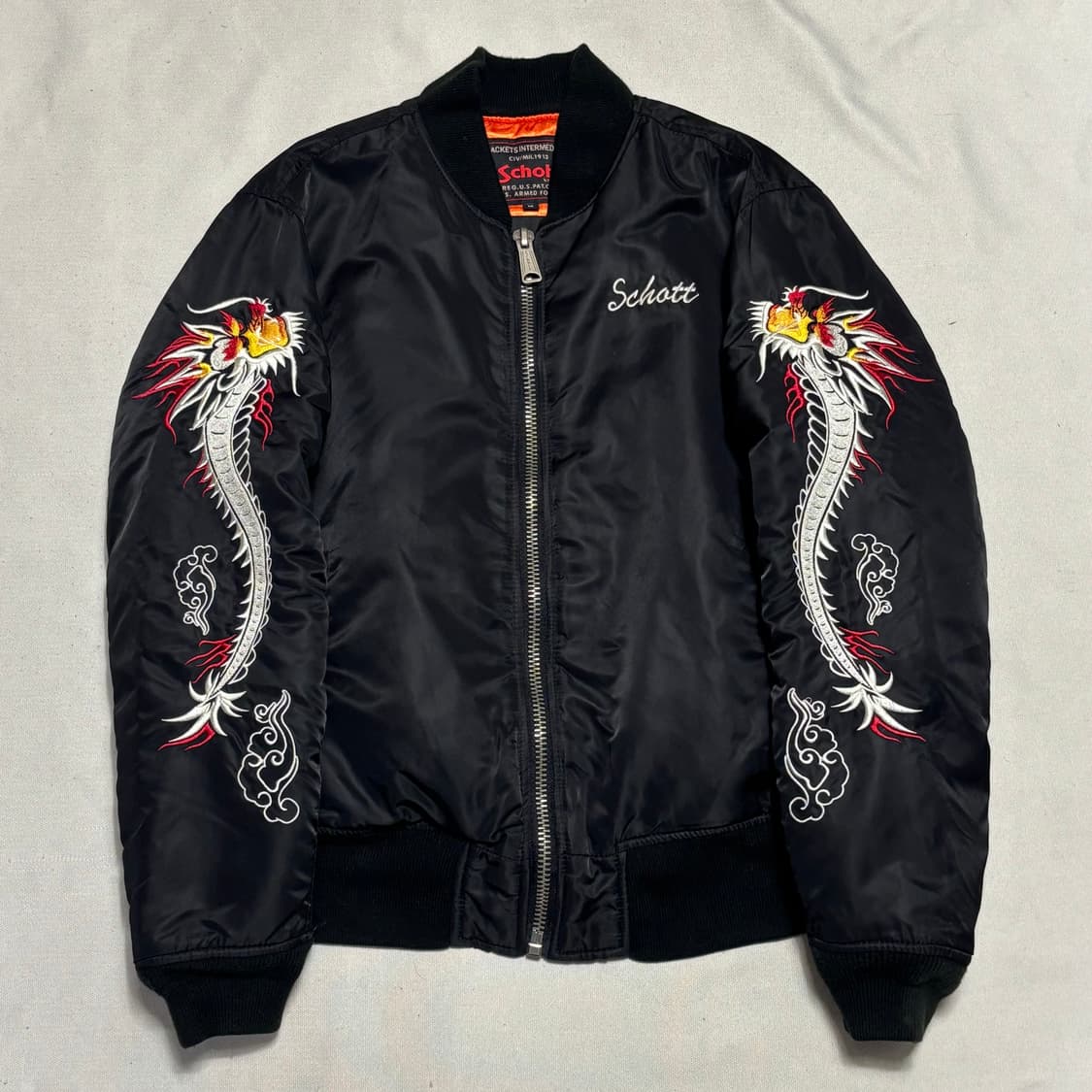 M 쇼트 X 앤더슨벨 드래곤 자수 ma-1 스카쟌 봄버 자켓 상품이미지3