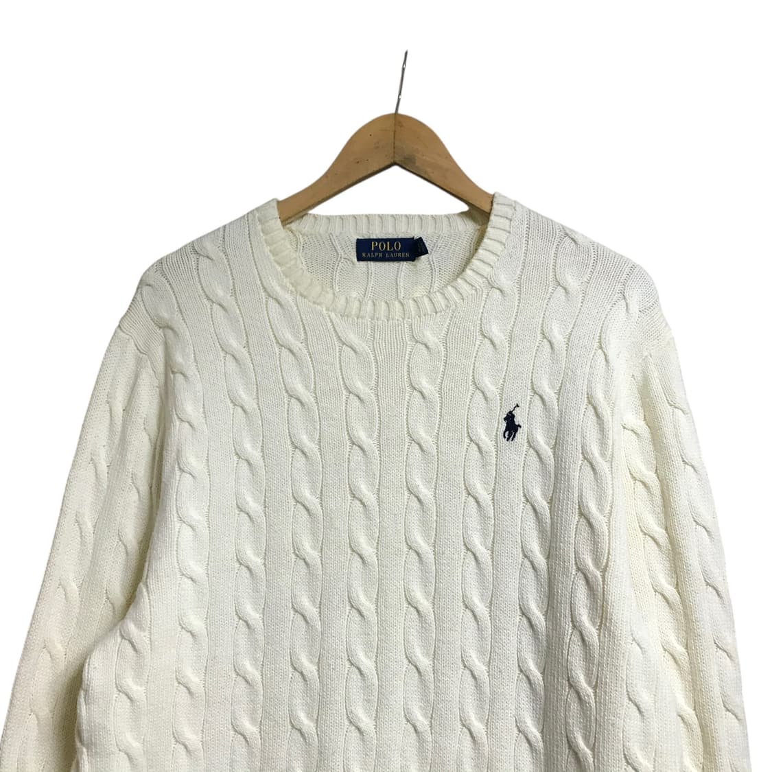 폴로 랄프로렌 아이보리 꽈배기니트 상품이미지1