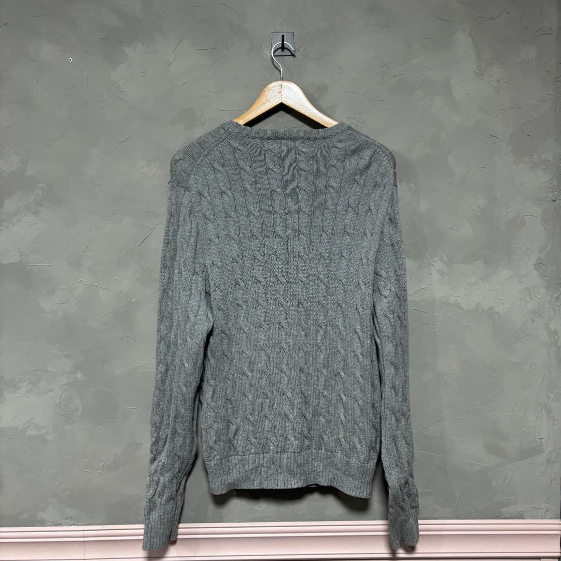 폴로 랄프로렌 신형 케이블 니트 회색 그레이 상품이미지5